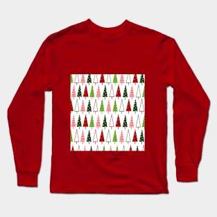 Christmas trees pattern Long Sleeve T-Shirt